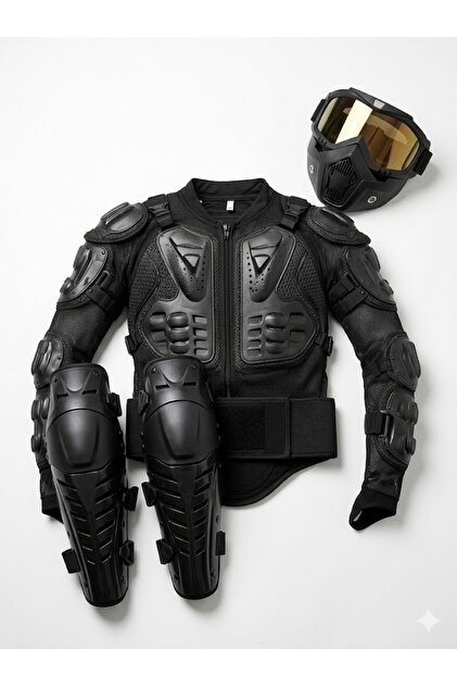 ax7 Body Armor + Knee Armor + Face Armor Motosiklet Tam Koruma