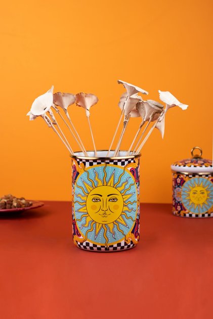 Mısharu 17 Cm Enameled Jar, Vase