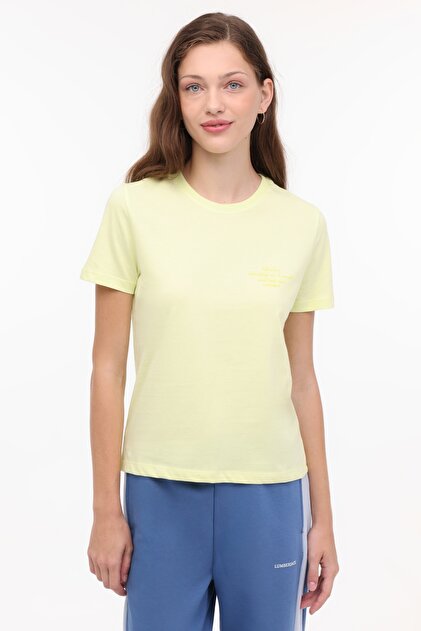 Lumberjack WB ANNA 11 4FX Sarı Kadın Kısa Kol T-Shirt - Fiyatı