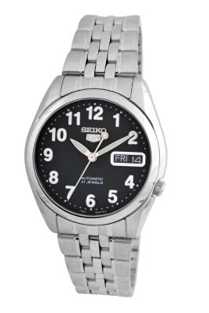 Seiko 5 SNK381K1 Otomatik Çelik Gri Siyah Kadran 39 mm Erkek Kol