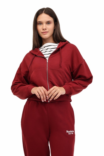 Wl 17Aria Bts-K18 5Pr Claret Red Women's Tracksuit Top