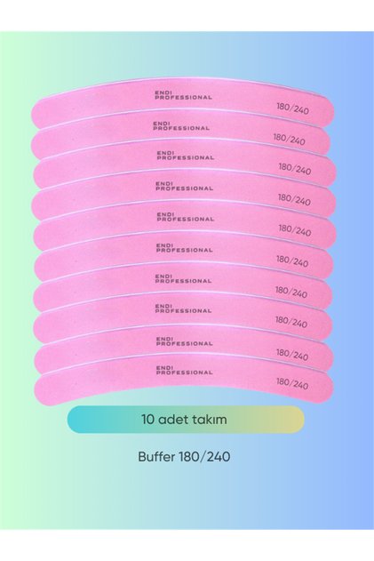 Yüksek kalite buffer kayık 180/240 grit pembe 10adet