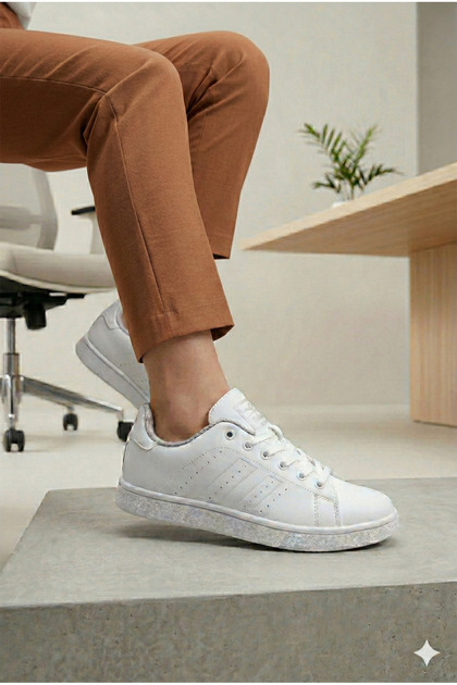 Jump 15307 Beyaz Renk Erkek Kadın Unisex Sneaker Spor Ayakkabı