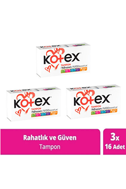 Tampon 16'lı Normal - 3'lü Paket