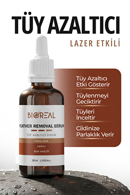 BİOREAL Tüy Dökücü Tüy Azaltıcı Serum Epilasyon Sonrası 30 ml Saf