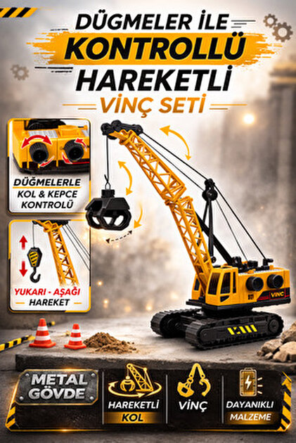 toysclub PASİFİK Z6830A ŞARJLI UZAKTAN KUMANDALI VİNÇ - Fiyatı
