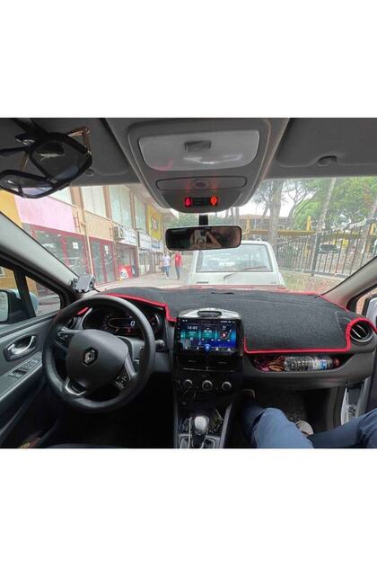 Renault Clio 4 Glovebox Protection Carpet Suitable for 2019-2021 Models Black Edge Color Red