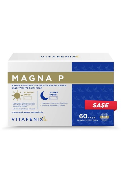 Magna P Magnezyum Vitamin B6 60 Saşe