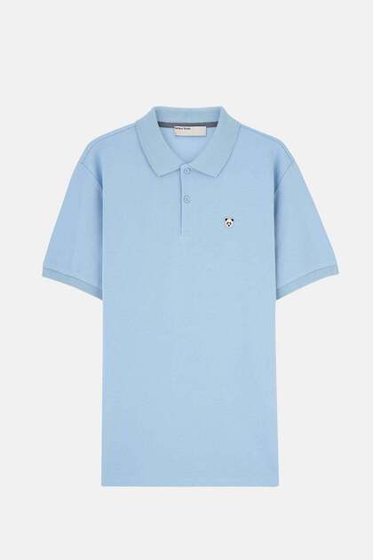 Panda Polo Neck T-Shirt - Blue