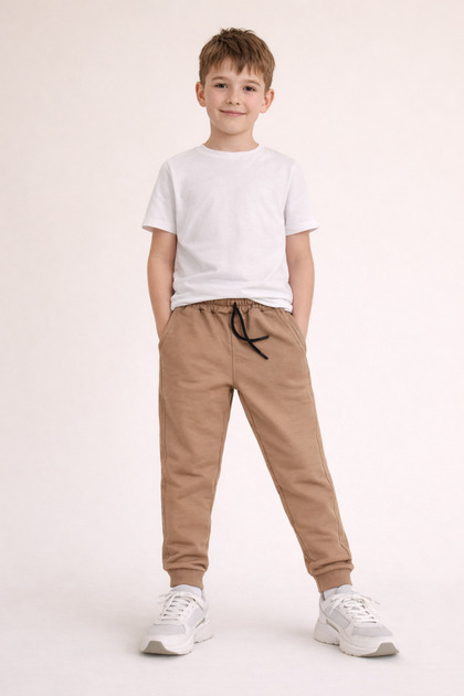 Unisex Jogger with Pockets, First Quality Compact Seasonal Fabric, Plain Sweatpants