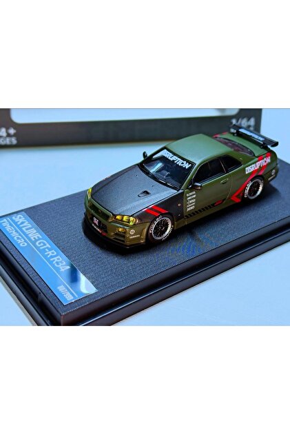 Timemicro Time Micro Nissan Skyline GTR R34 Disruption Matte Green