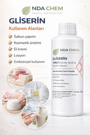 %99,7 Saf Bitkisel Gliserin Kozmetik Ve Sabun Hammaddesi