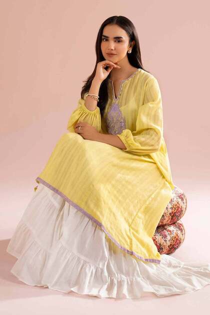 Nishat Linen Embroidered Dress - PE 26-10- Trendyol