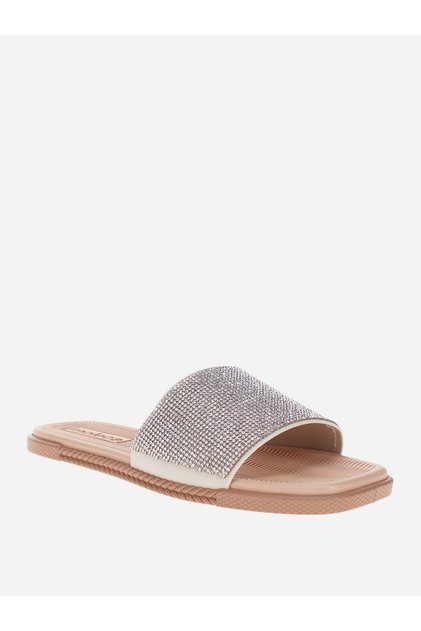 Embellished Open Toe Flat Sandals