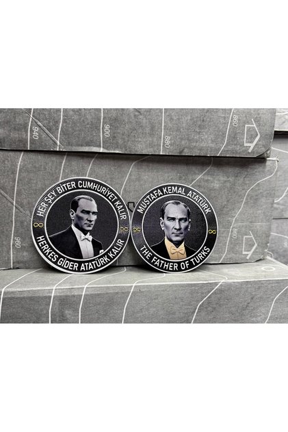2 adet Atatürk 3D arma patch peç 9.5 cm cırtlı