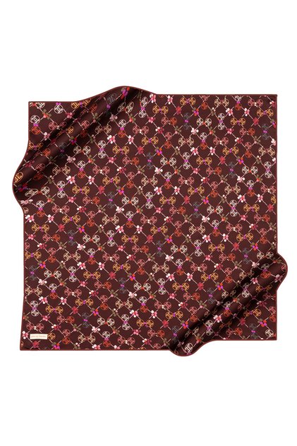 Red 90X90 Silk Crepe Satin Scarf