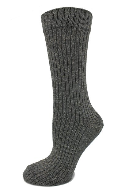 Gold Glitter Boot Type Women's Smoked Gray Socks