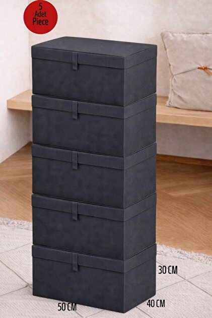 5 Multi-Purpose Under-Bed Maxi Size Clothing Storage Boxes