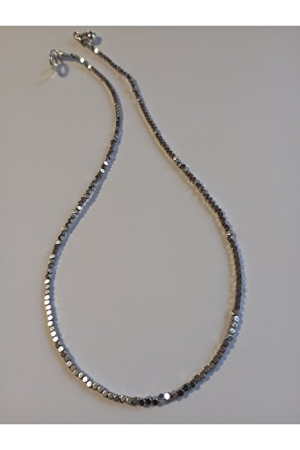 Colier cu Hematit 2mm si inchidere clips
