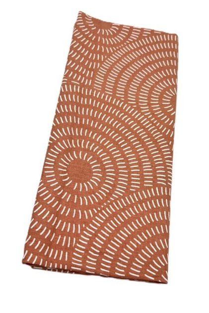 120X50 cm Cotton Lining Fabric Tan Circle Patterned