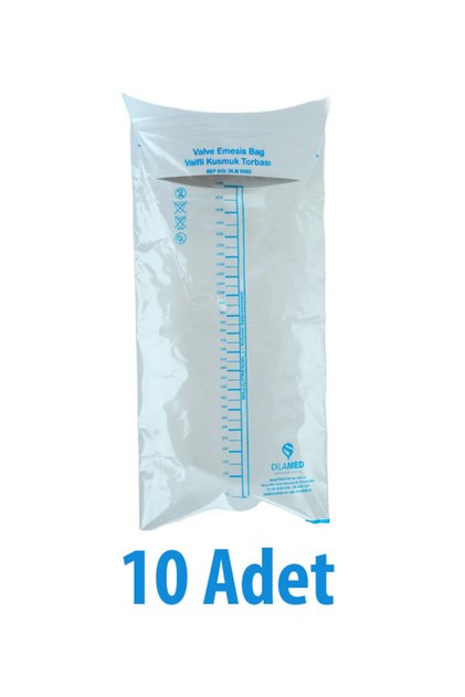 Valfli Kusmuk Torbası Kusma Poşeti Torbası 1500ml X 10 Adet