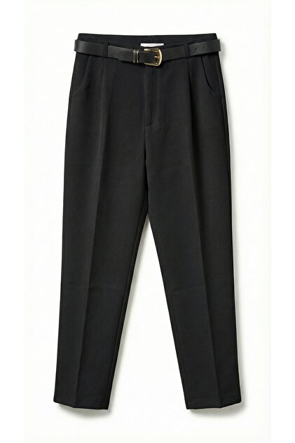 cigarette pantolon Pensli Pantolon-SYAH cigarette trousers in a lightweight fabric are a working womans best friend Swass Cigarette Pantolon - Siyah