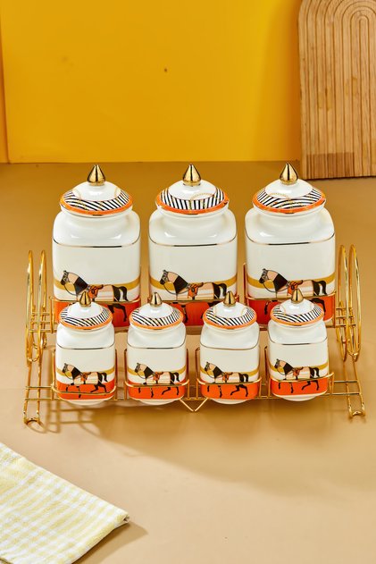 Hürrem 7-Piece Spice Storage Set with Stand Ckr3779
