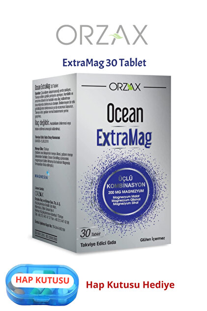 Ocean ExtraMag Üçlü Magnezyum Kombinasyonu 30 Tablet + 100 Ml Yüz