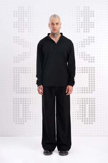 Black Long T-Shirt Octopus
