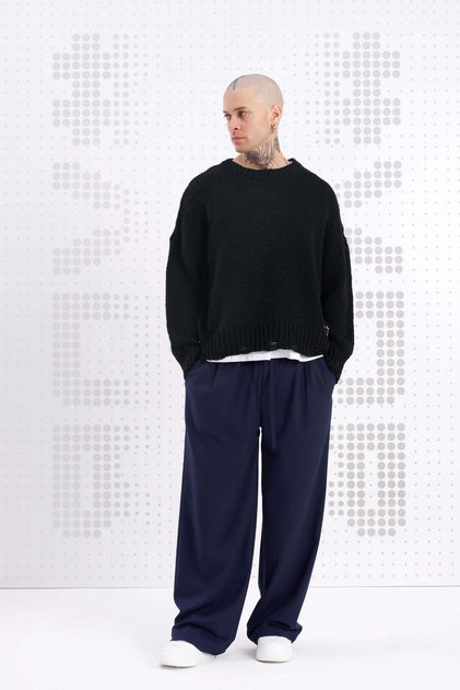 Navy Blue Trousers Licata