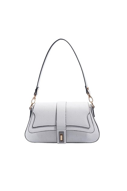 White - Women's Shoulder Bag with White Logo Sp1177