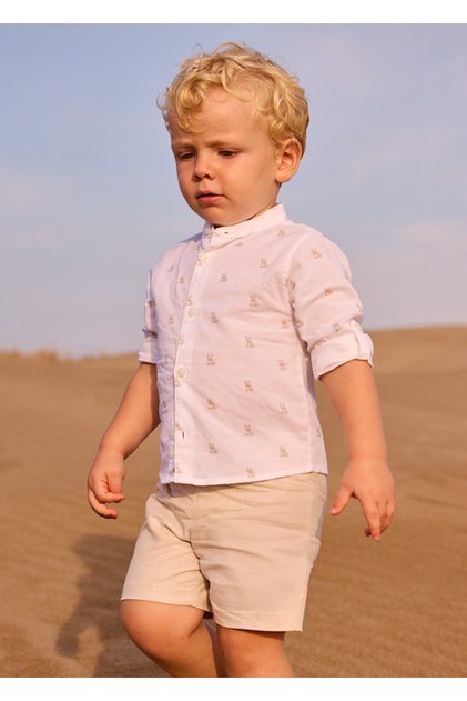 Baby Boy Bermuda Shorts Cream 1215
