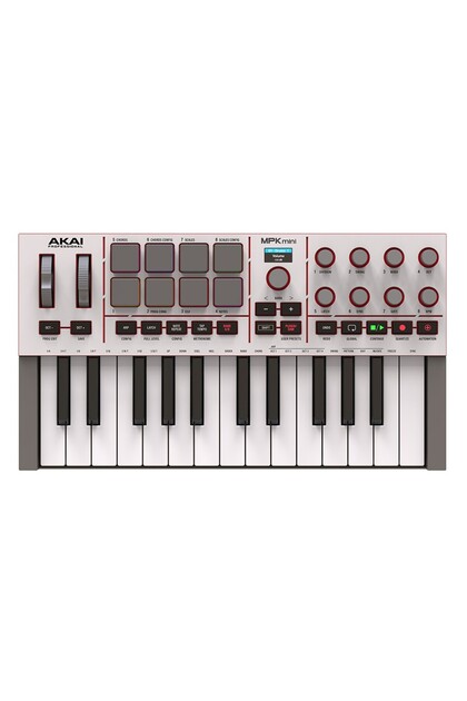 AKAI MPKMINI 4 Beyaz Müzik Prodüksiyonu 25 Mini Tuş MIDI Klavye