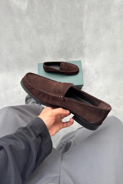 Bow-Tied Suede Shoes Brown