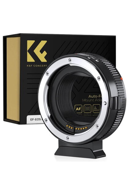  Адаптер Canon EF към Canon EOS R Автофокус K&F Concept Адаптерен пръстен за автофокус EF-EOS R II KF06.52