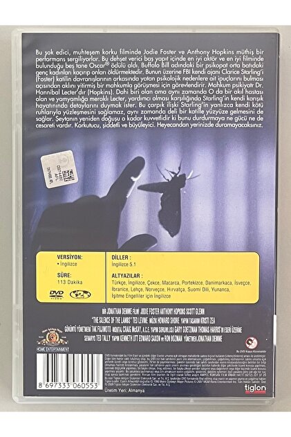 Tiglon Kuzuların Sessizliği Dvd - Fiyatı, Yorumları