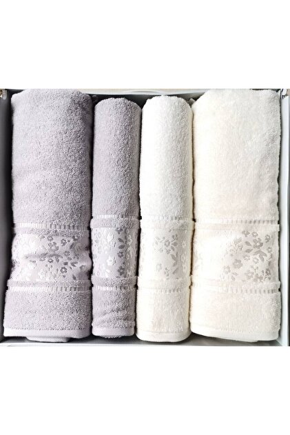 Özdilek Camellia GRİ-MÜRDÜM 4 PARÇA BEST SET HAVLU - Fiyatı, Yorumları