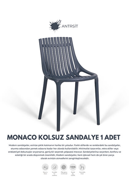 MONAKO KOLSUZ LÜX CAFE & RESTAURANT SANDALYESİ