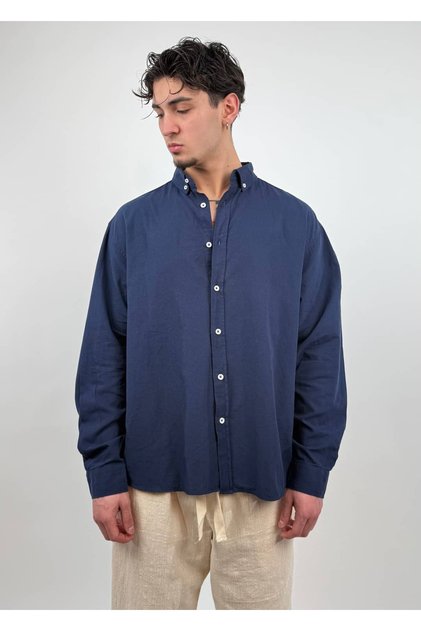 Oversize Flowy Linen Shirt