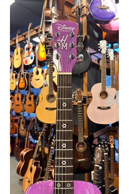 PENA MÜZİK Wasburn Hannah Montana Baskılı Akustik Gitar Mor
