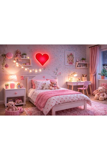 Sconce Heart Led Wall Lamp 29X28X5