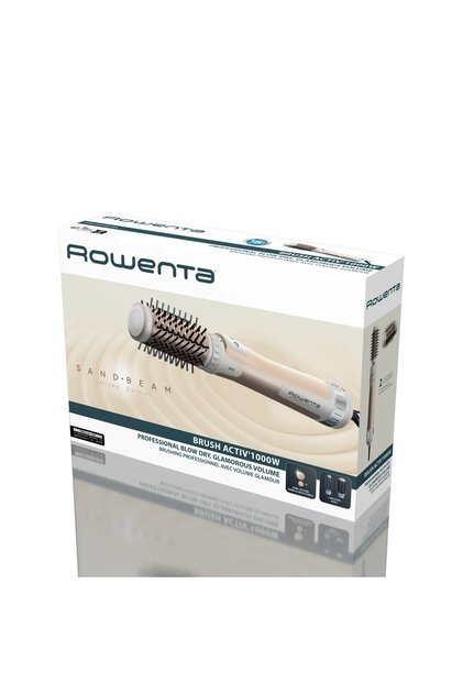 Perie rotativă CF9523F0, 1000W 2 perii, rotație automată, uscare și coafare, bej