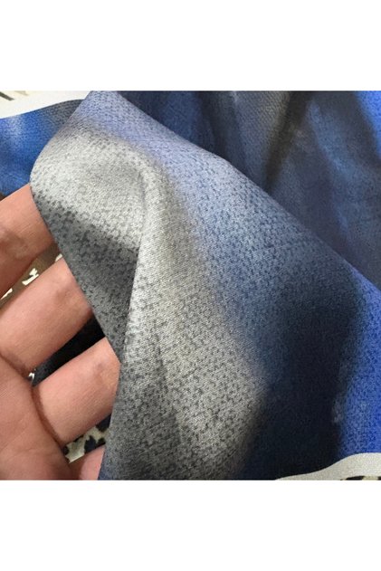 Blue Effect Dress Fabric, Skirt Fabric, Meter by Meter, Dabıl Fabric, 140X100 cm