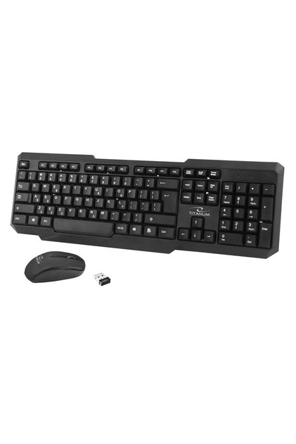 Set tastatura si mouse USB, 2,4GHz, Negru
