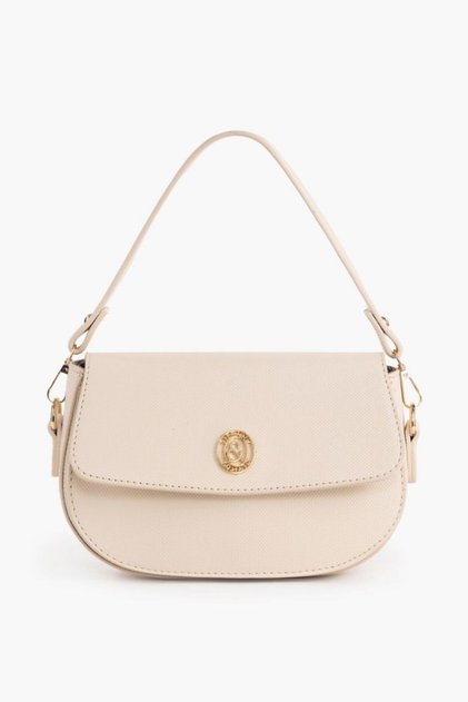 101 Cream Women's Bag with Shoulder Bag Zippers and Lined Internal Compartments