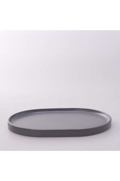 Victoria Oval Tray Large Gray