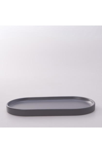 Victoria Oval Tray Small Gray