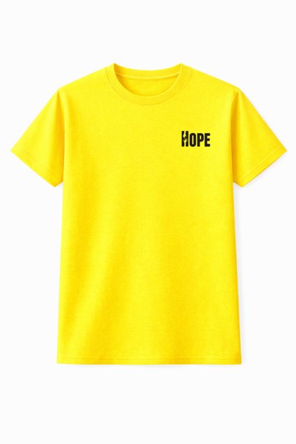 Unisex Hope Embroidery Printed 100% Cotton Pack Oversized Crew Neck Short Sleeve Casual T-Shirt