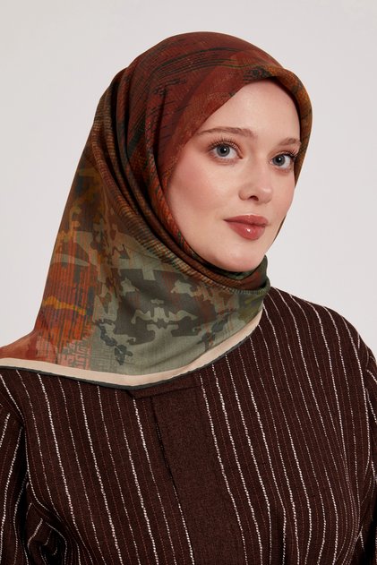 Royal Eşarp Batik Desen Zümrüt