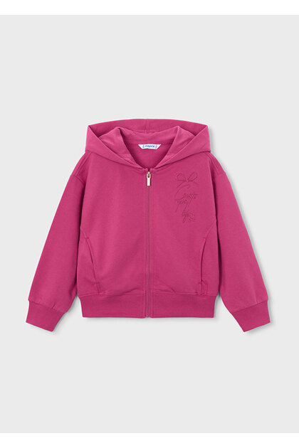 Girl's Zippered Hooded Sweatshirt 3457